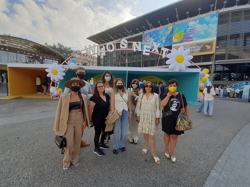 Foto de las marcas de moda de Asturias visitando la feria Whos Next de París en septiembre de 2021